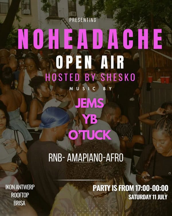 NOHEADACHE OPEN AIR at BRISA Rooftop (IKON Antwerp)