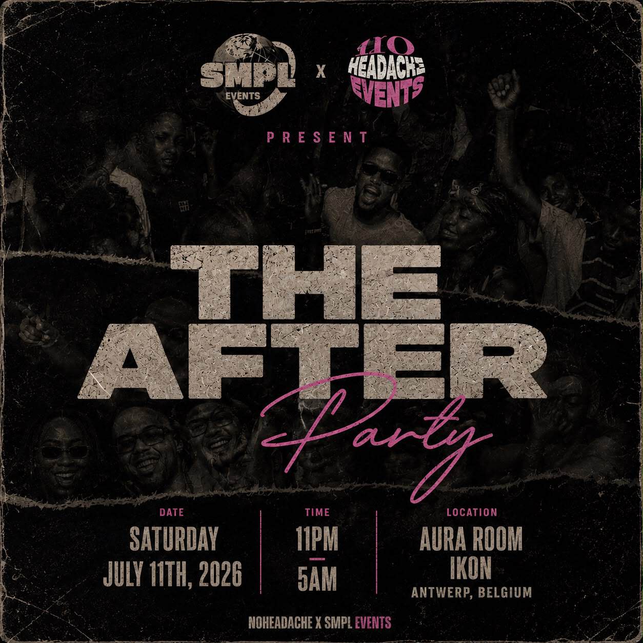 NOHEADACHE AFTERPARTY at AURA (IKON ANTWERP)
