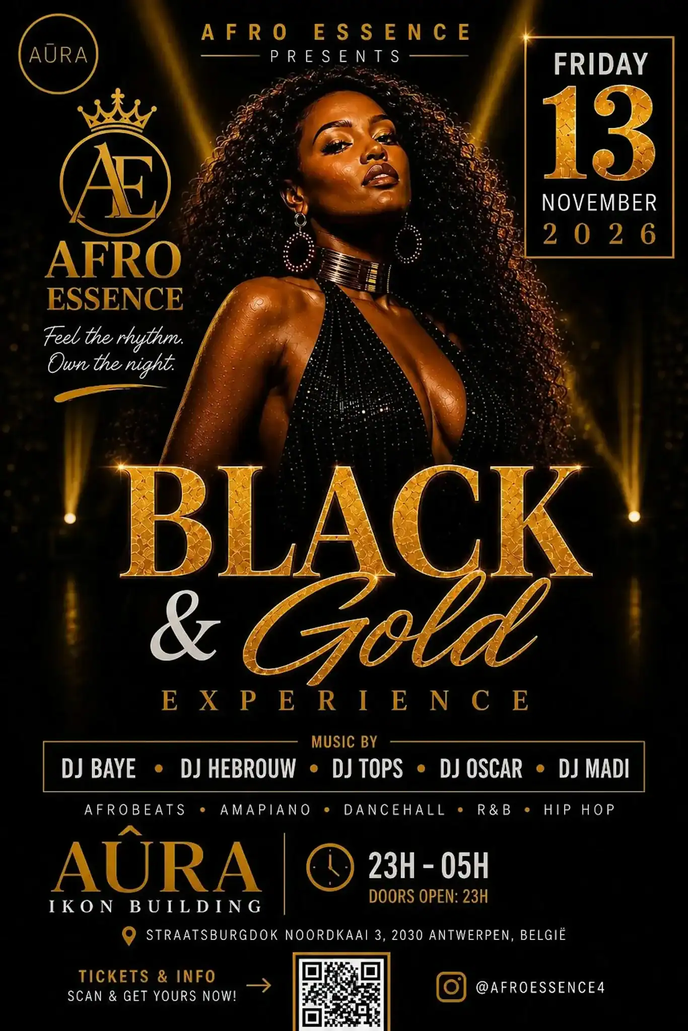 Afro Essence Black & Gold Experience at AURA (IKON Antwerp)